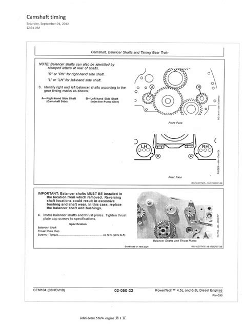 deere 4045t timing